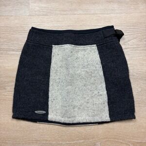 Everest Designs Wool Knit Mini‎ Skirt Women's S Color Cream/Gray